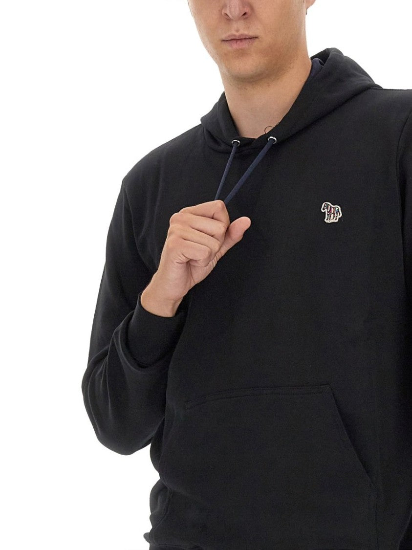 Classic Black Pullover Hoodie With Embroidered Logo