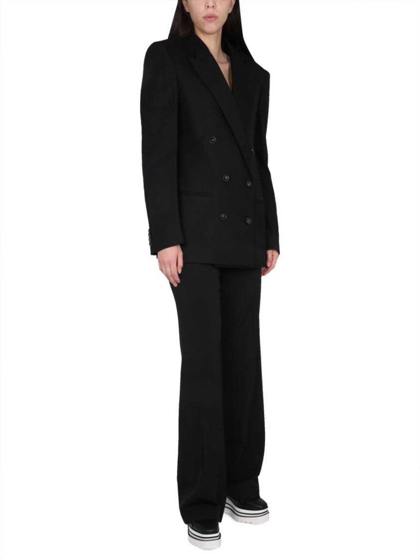 Wide-Legged Tailored Pants With Zipper And Hook Closure