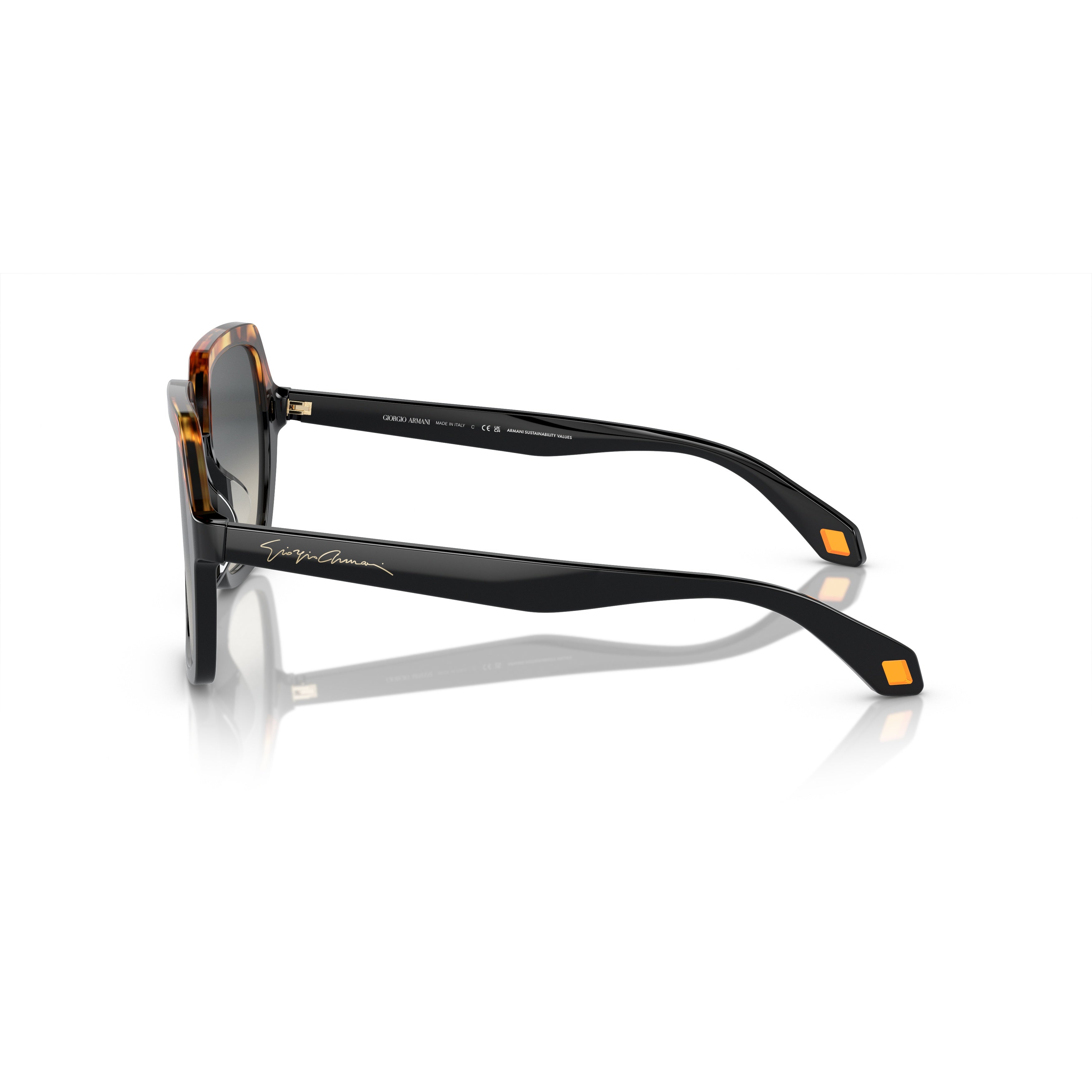 0ar8193u Oversized Square Sunglasses with Tortoiseshell and Gradient Lenses
