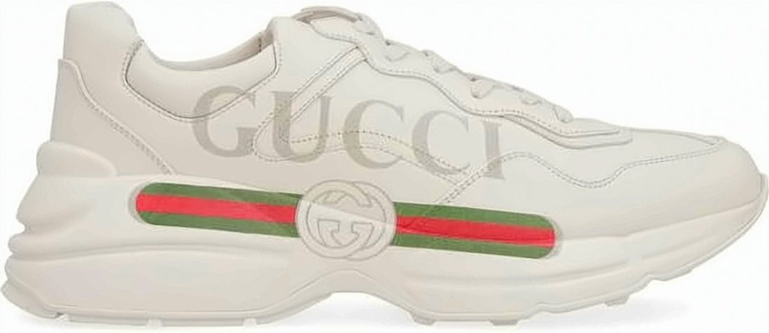 Cream Leather Sneakers with Iconic Stripe Detail
