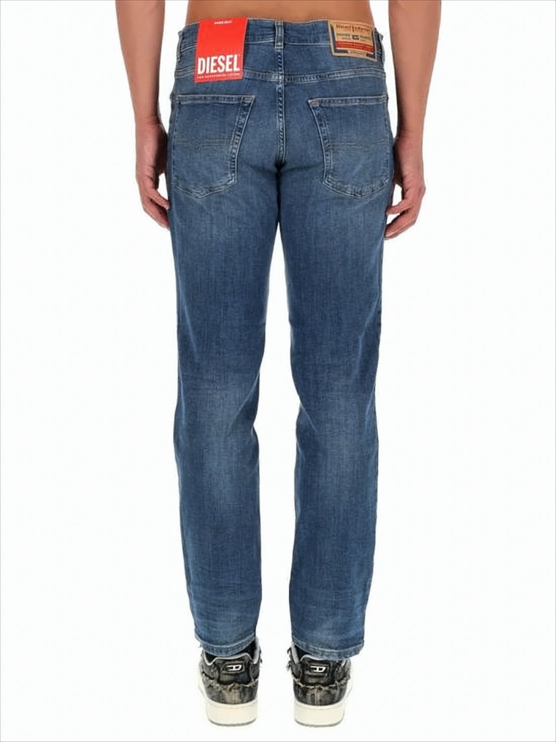 Straight-Leg Denim Pants With Subtle Fading