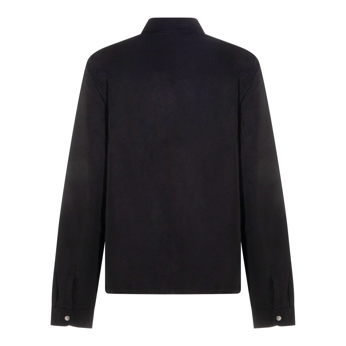 Black Zip-Front Casual Jacket