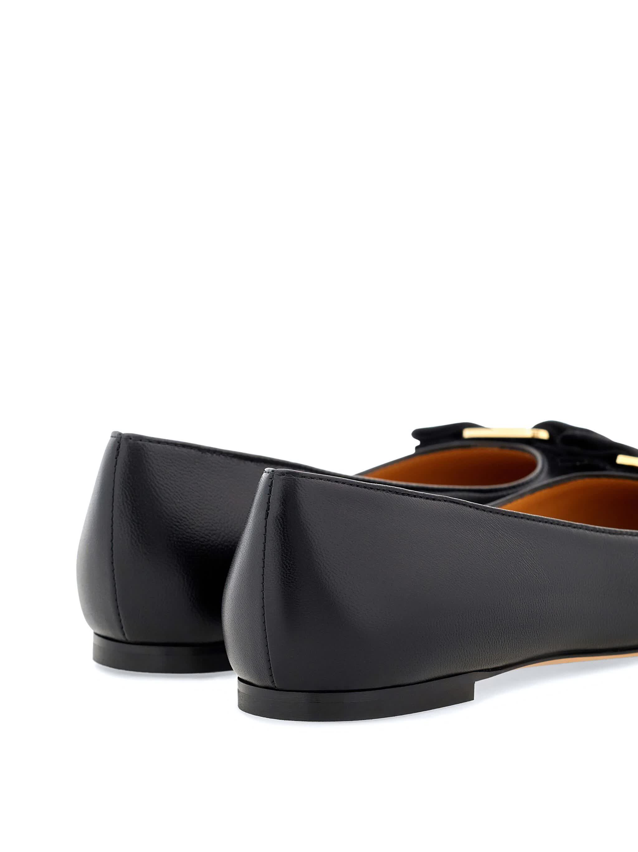 Black Varina Soft Nappa Leather Ballerinas