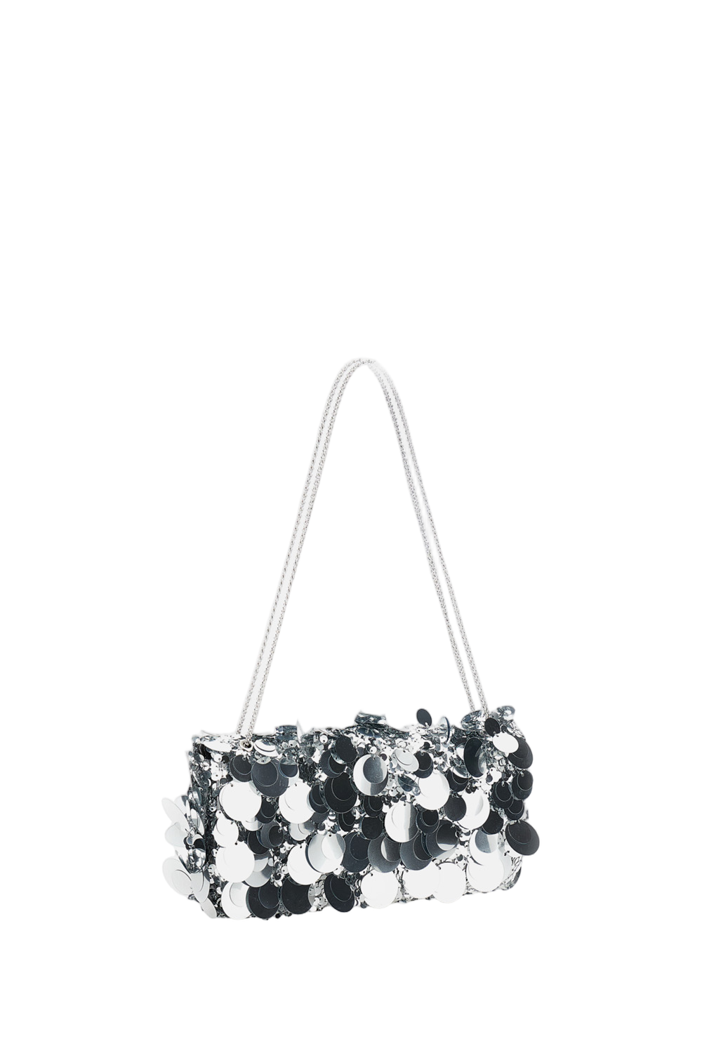 Silver Sequined Shoulder Bag