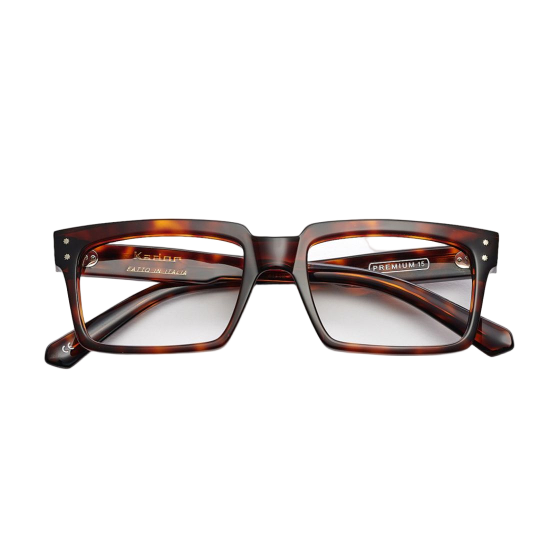 Premium 15 Bold Rectangular Tortoiseshell Sunglasses with Metallic Accents