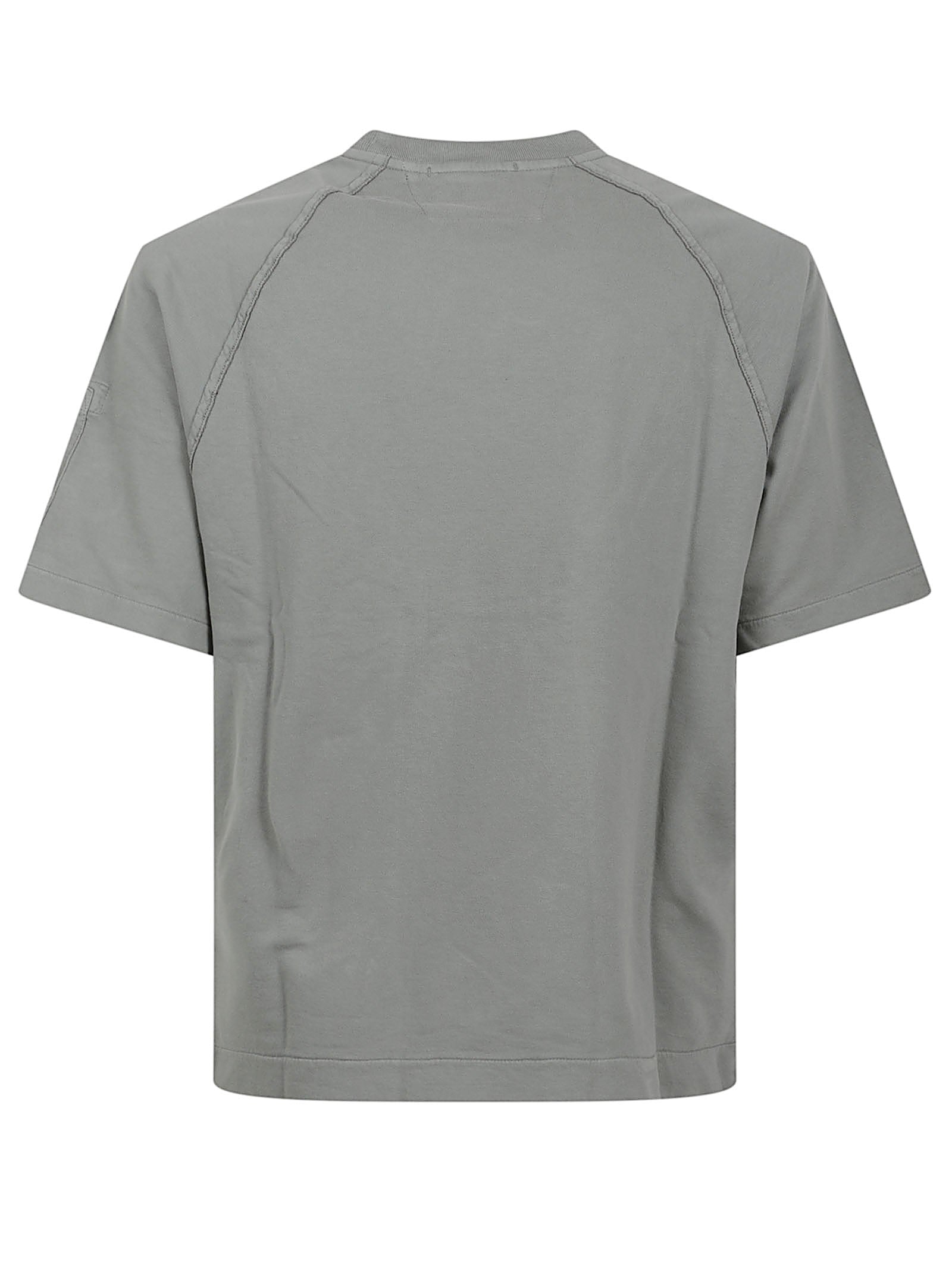 Relaxed Fit Grey T-Shirt with Distinctive Raglan Sleeves