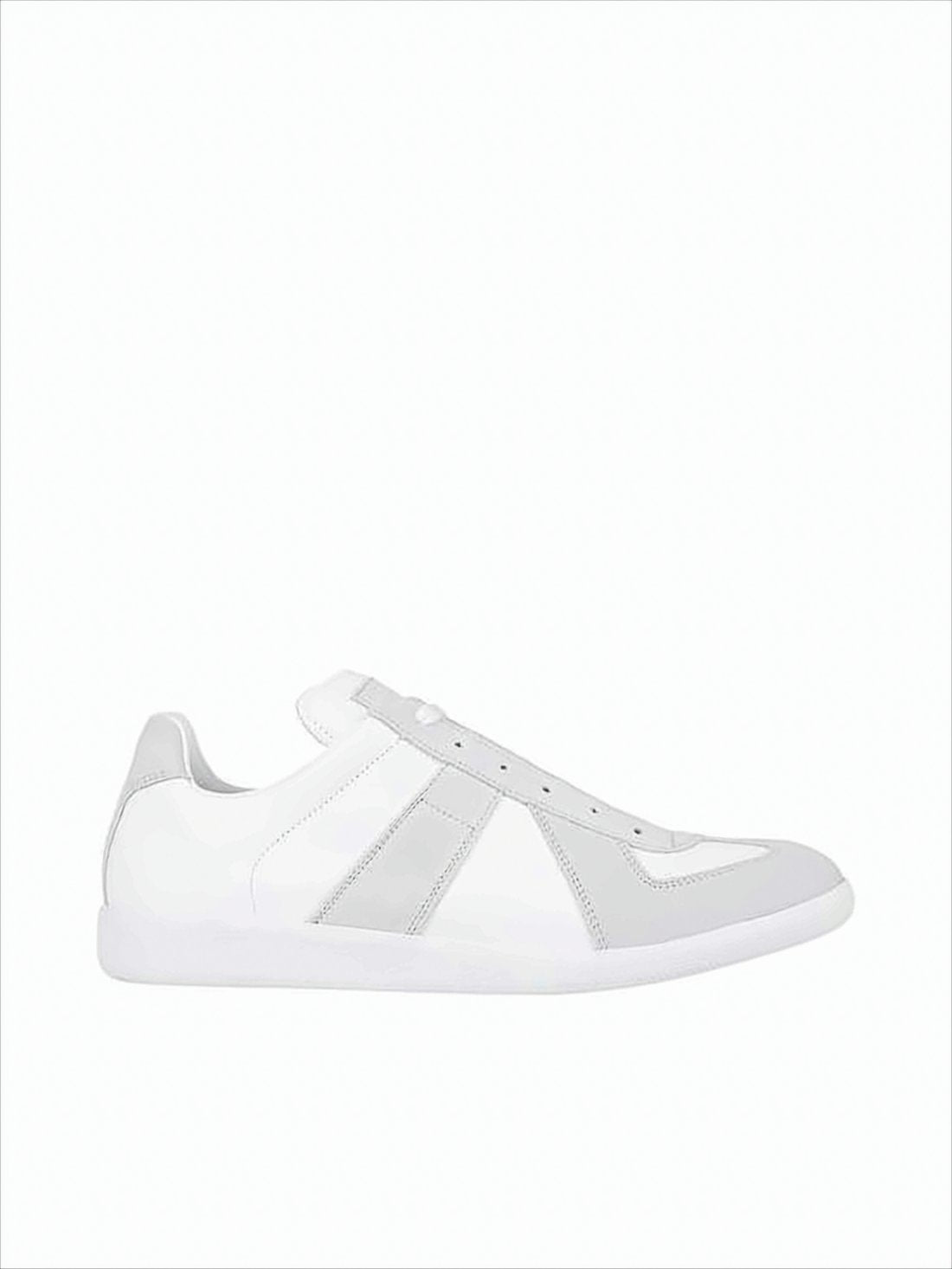 Minimalist White Low-Top Sneakers with Suede