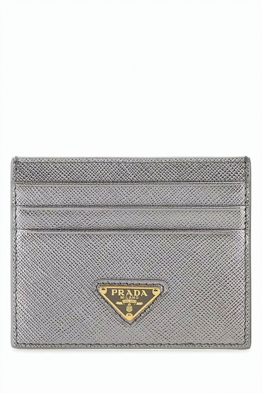 Textured Silver Leather Cardholder