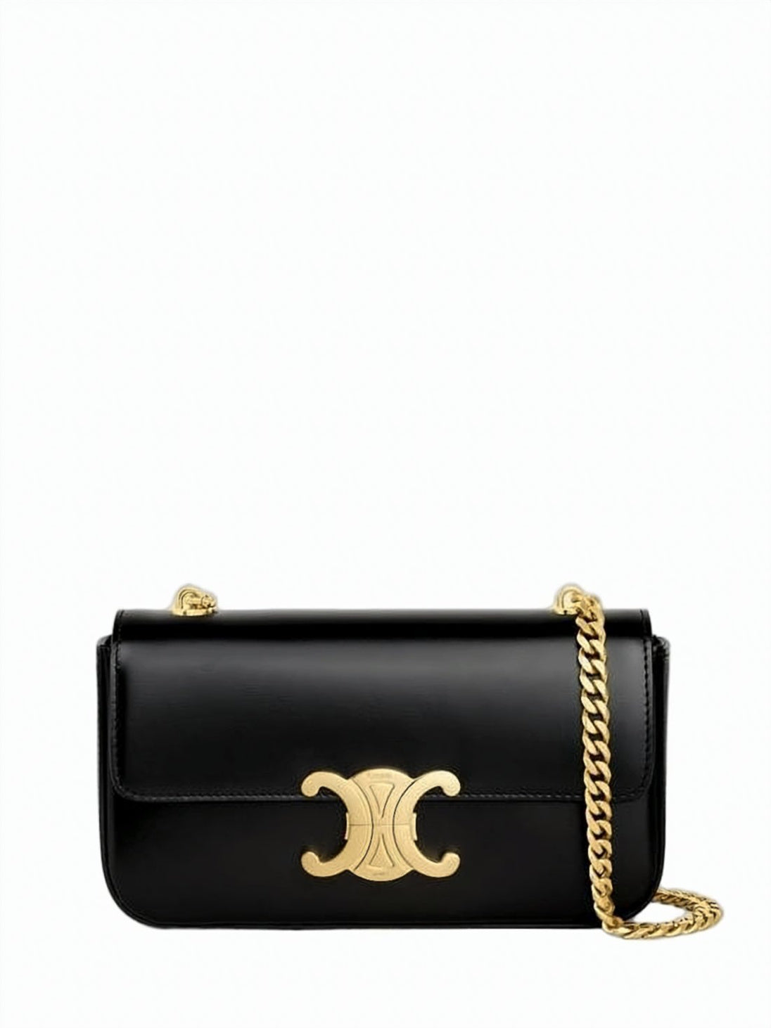 Rectangular Calf Leather Shoulder Bag