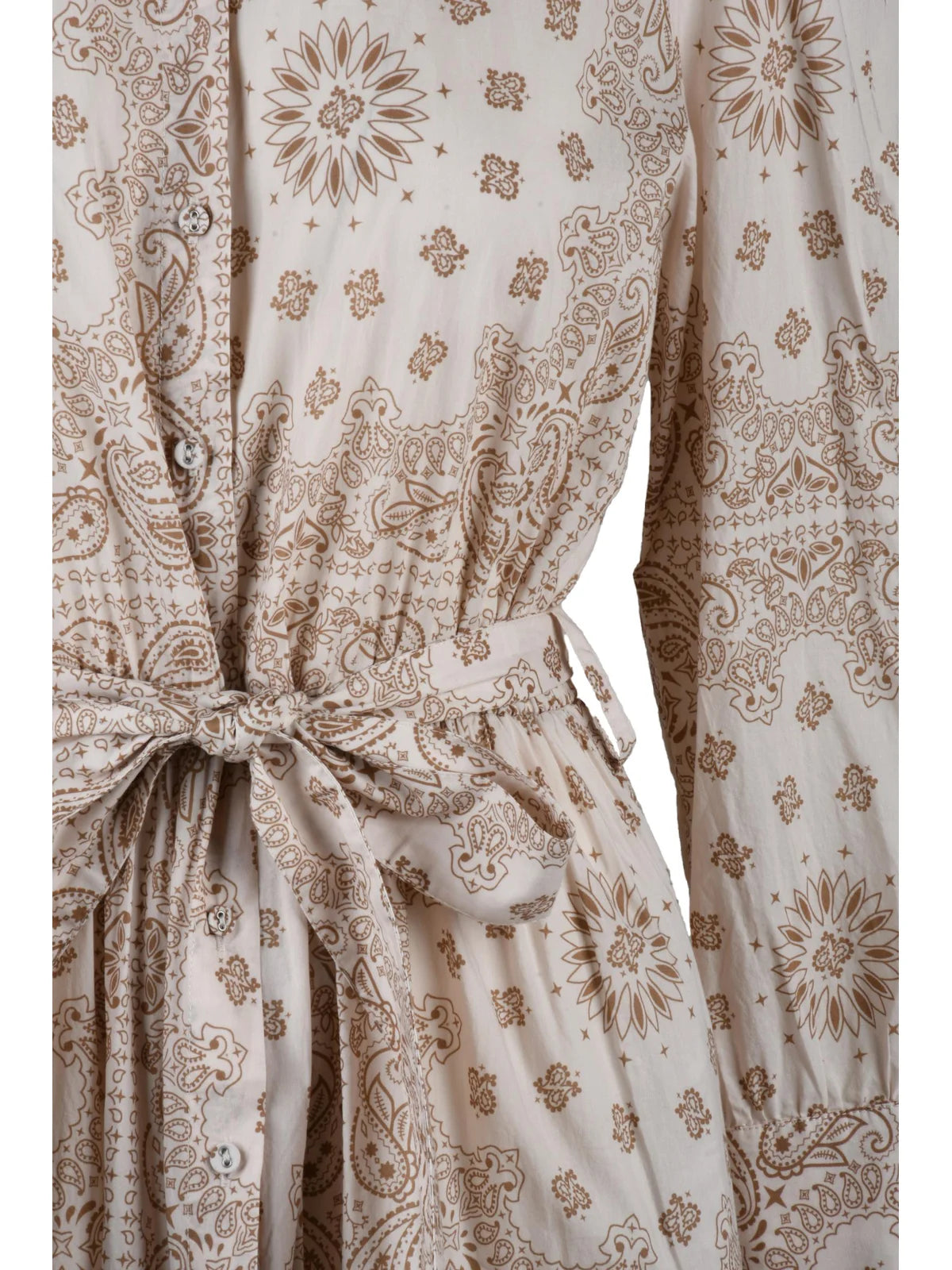 Beige Cotton Shirt Dress