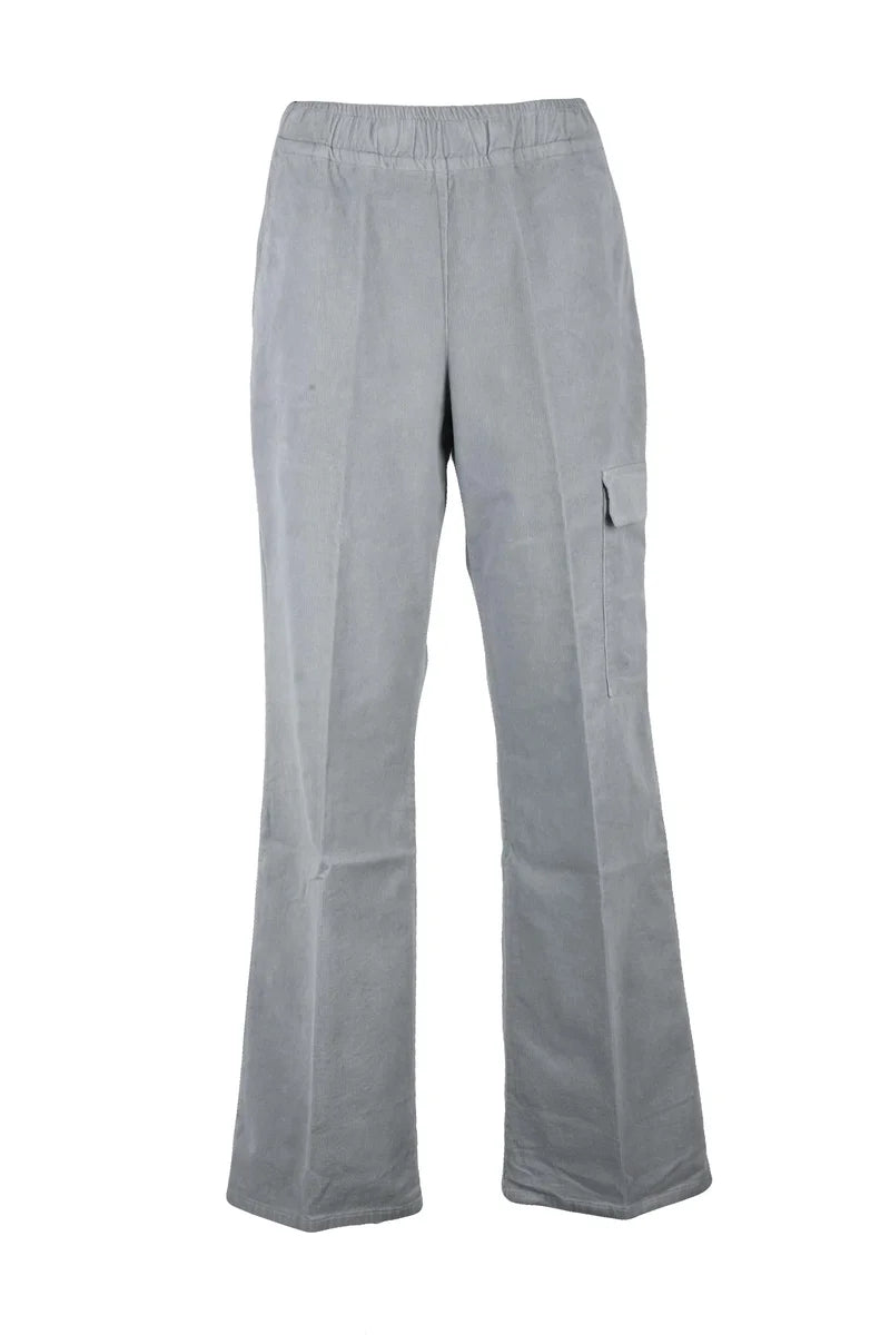 Light Grey Velvet Trousers