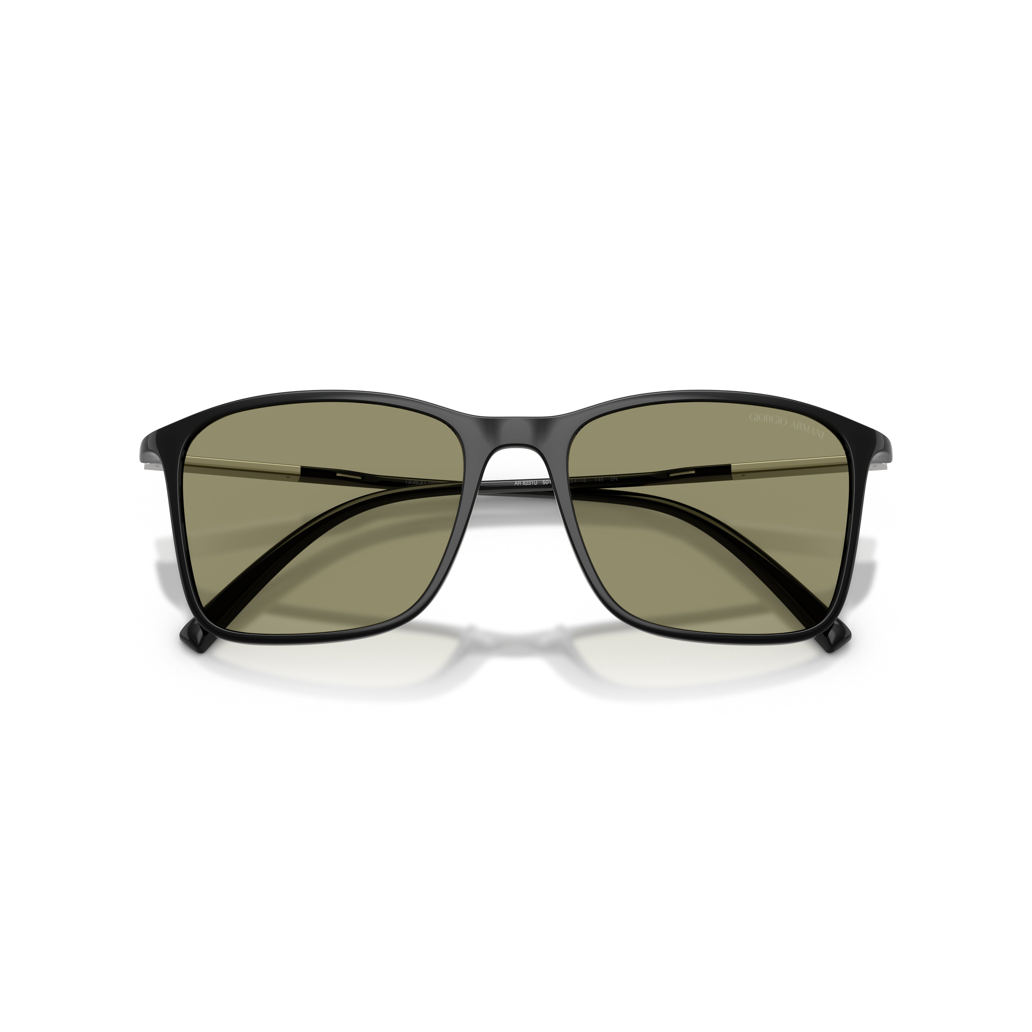 0ar8231u Rectangular Frame Sunglasses with Olive Green Lenses