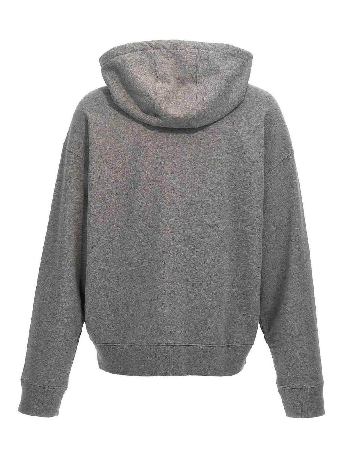 Cropped Cotton Hoodie With Fox Graphic Patch