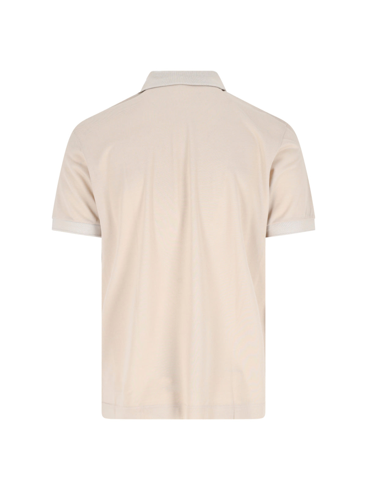 Beige Silk Piqué Classic Polo Shirt
