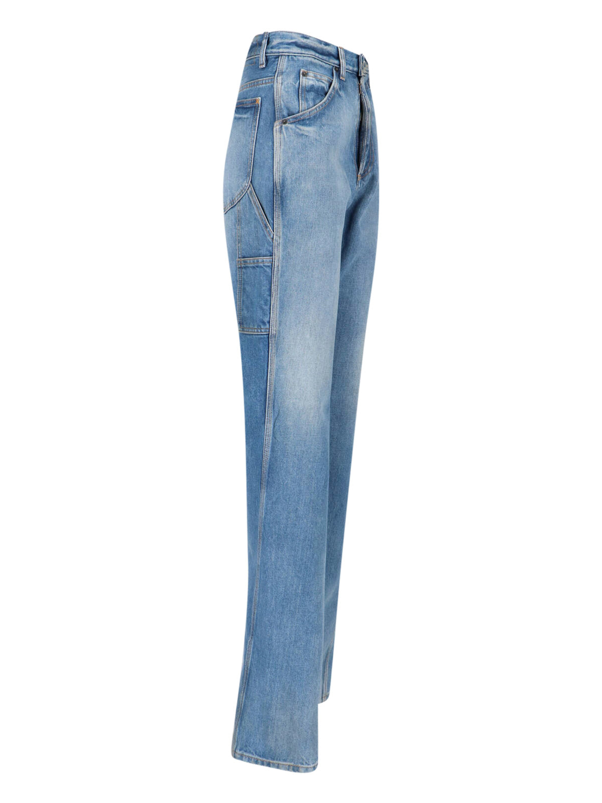 Classic Blue Jeans with Straight-Leg Cut