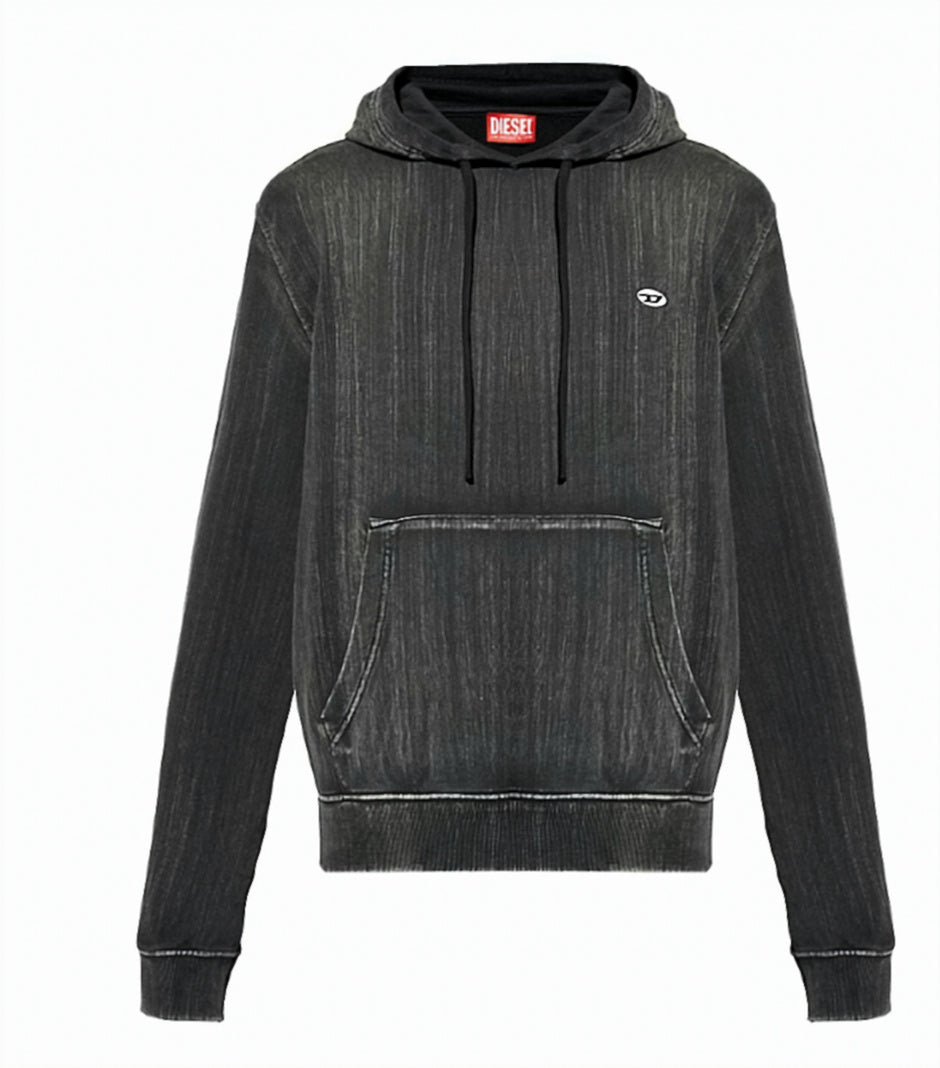 Relaxed Fit Textured Hoodie with Classic Kangaroo Pocket
