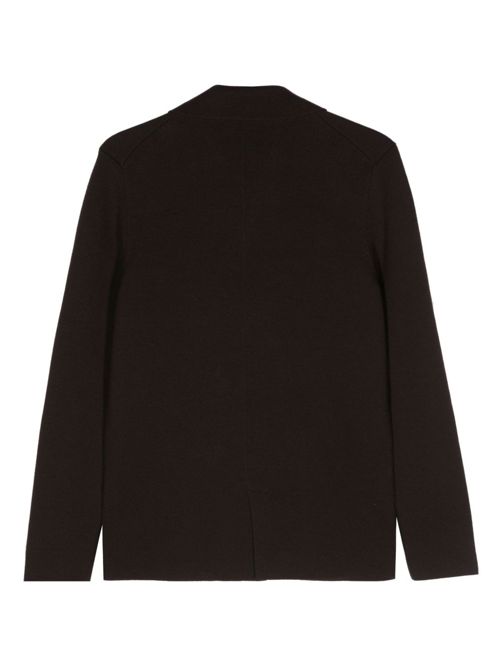 Double-Breasted Black Blazer In Pure Merino Wool