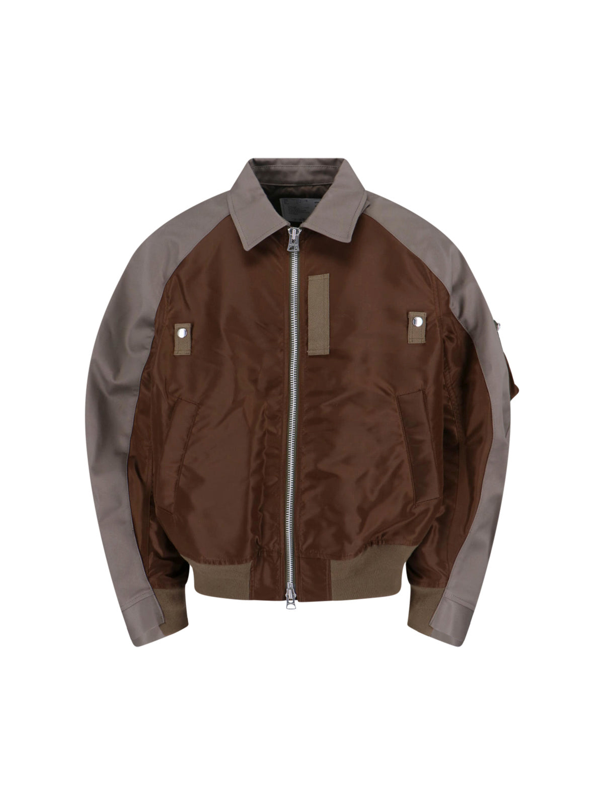 Structured Brown Jacket With Classic Front Closure