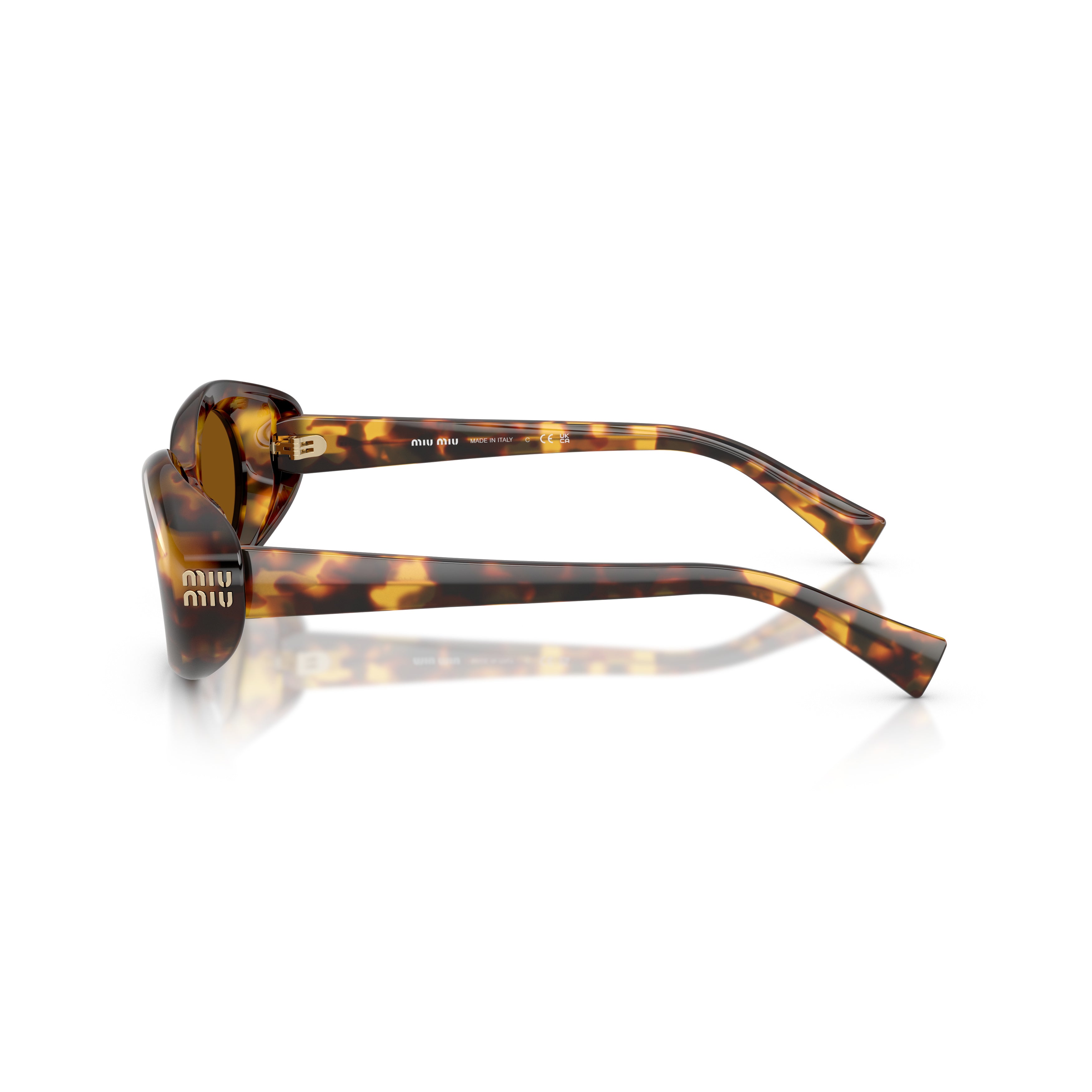 0mu B09s Tortoiseshell Acetate Oval Sunglasses