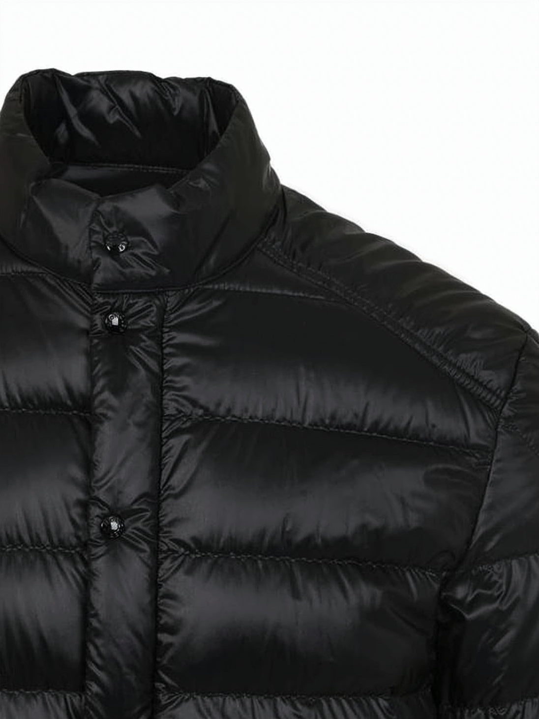 Lightweight Padded Jacket with High Collar and Quilted Finish