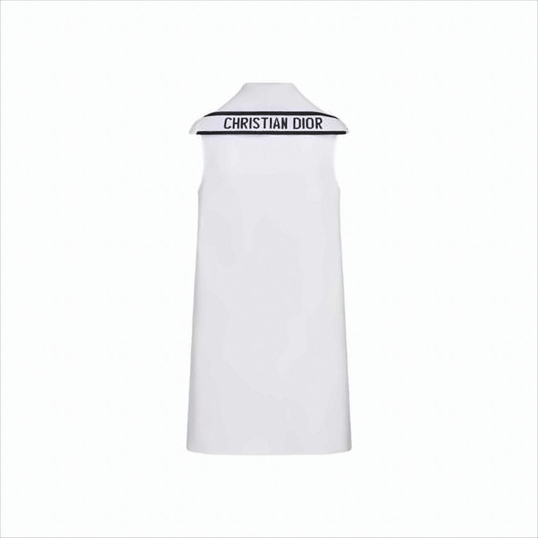 Sleeveless Midi Dress with Structured Collar