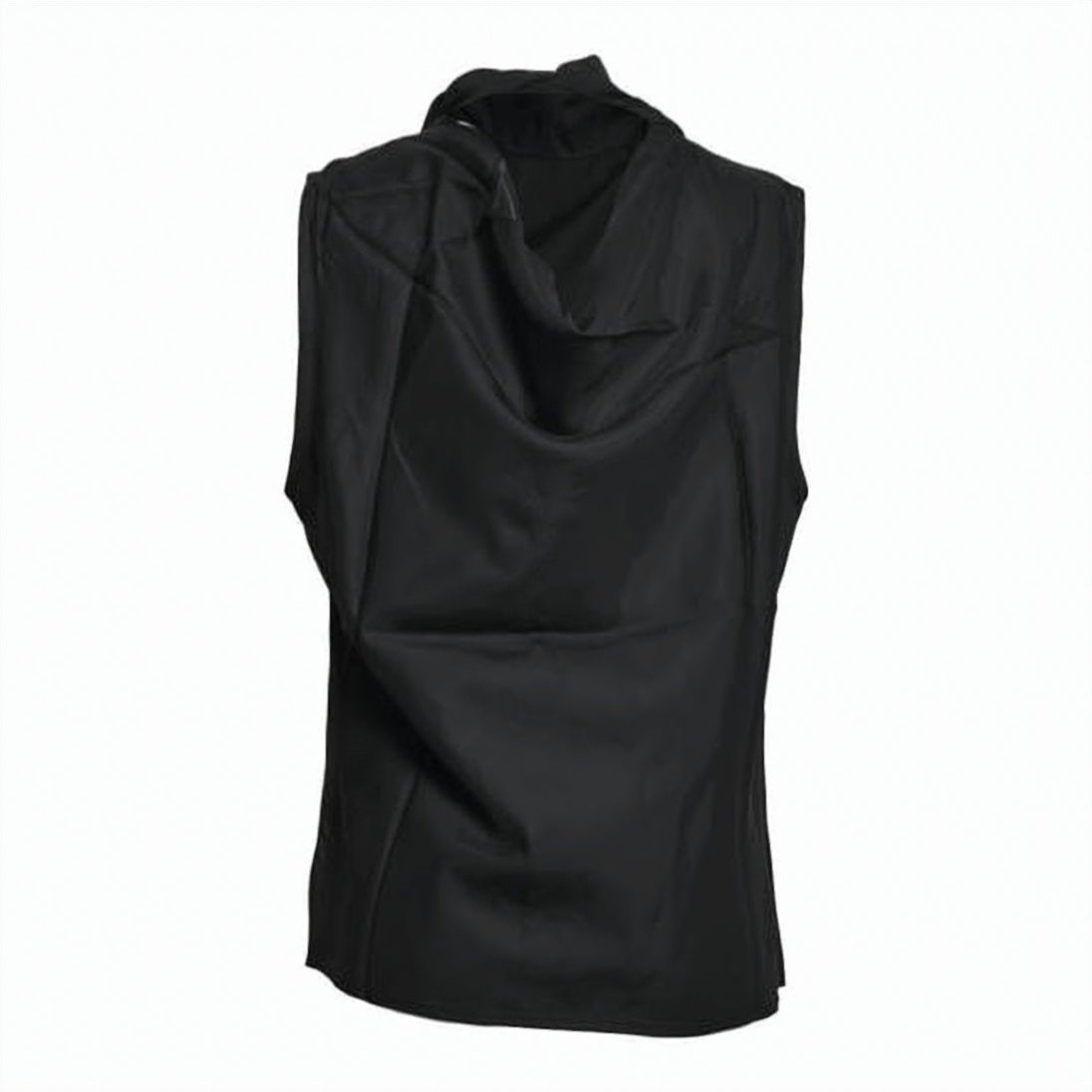 Draped Black Sleeveless Top