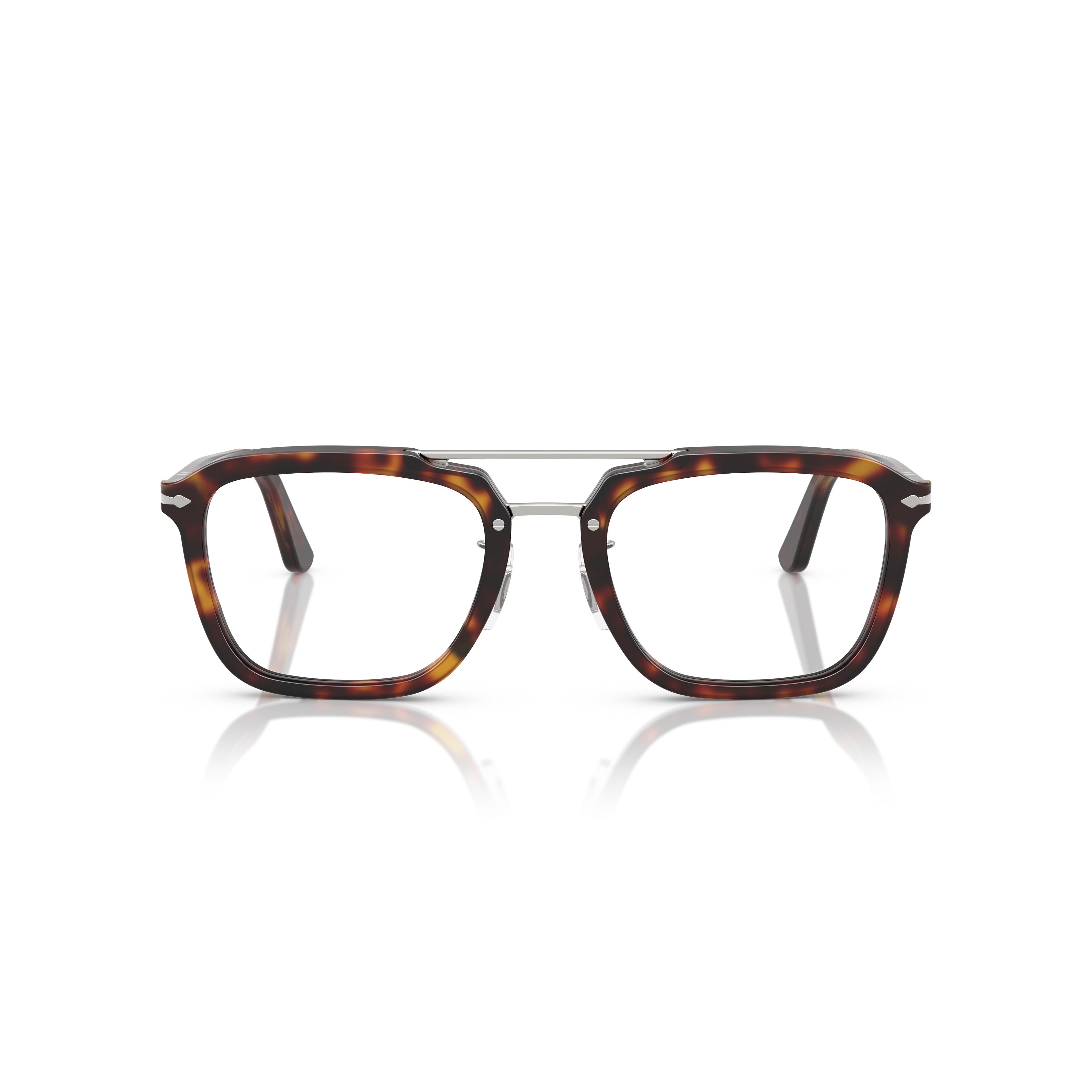 0po0204v Bold Tortoiseshell Acetate Square Frame Eyeglasses