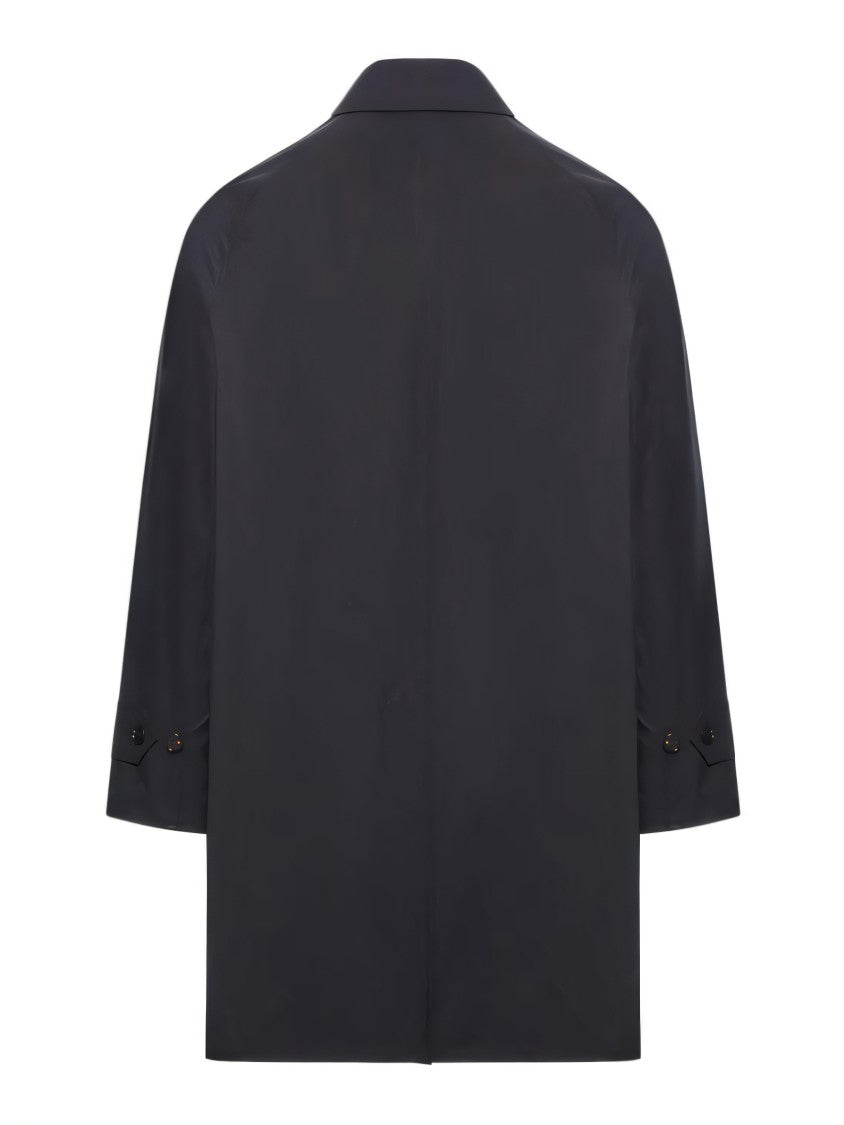 Black Coat with Signature Check Lining
