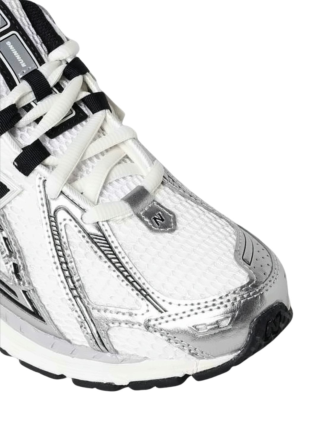 Sleek White and Silver Sneakers
