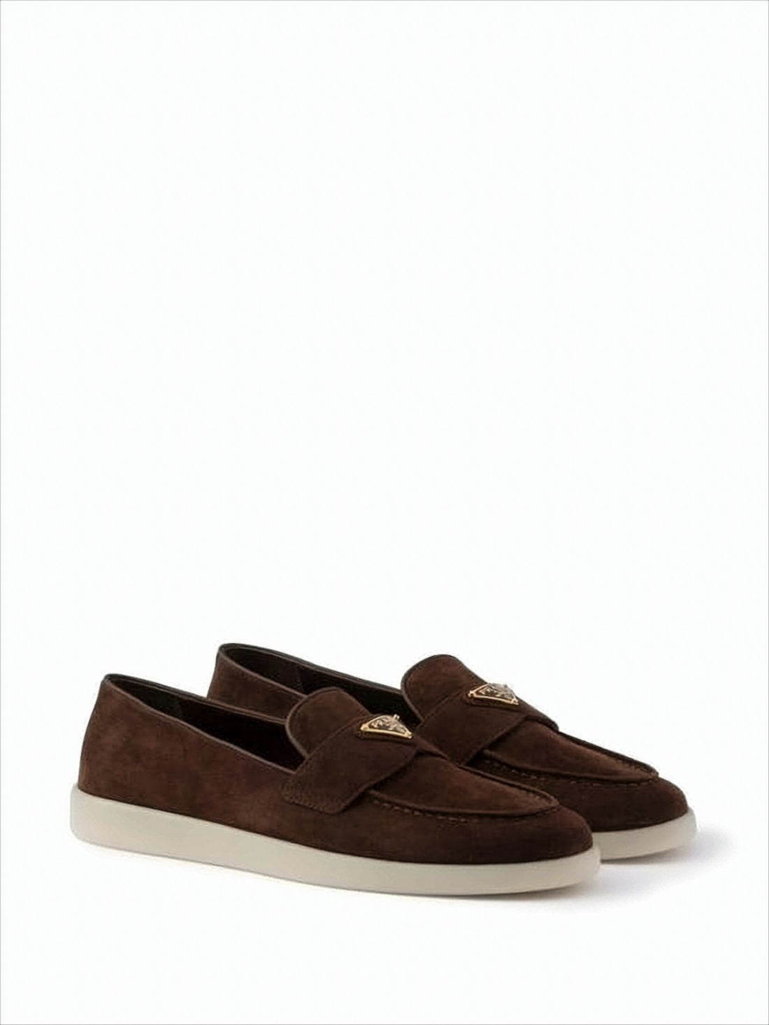 Sleek Brown Suede Calf Leather Loafers