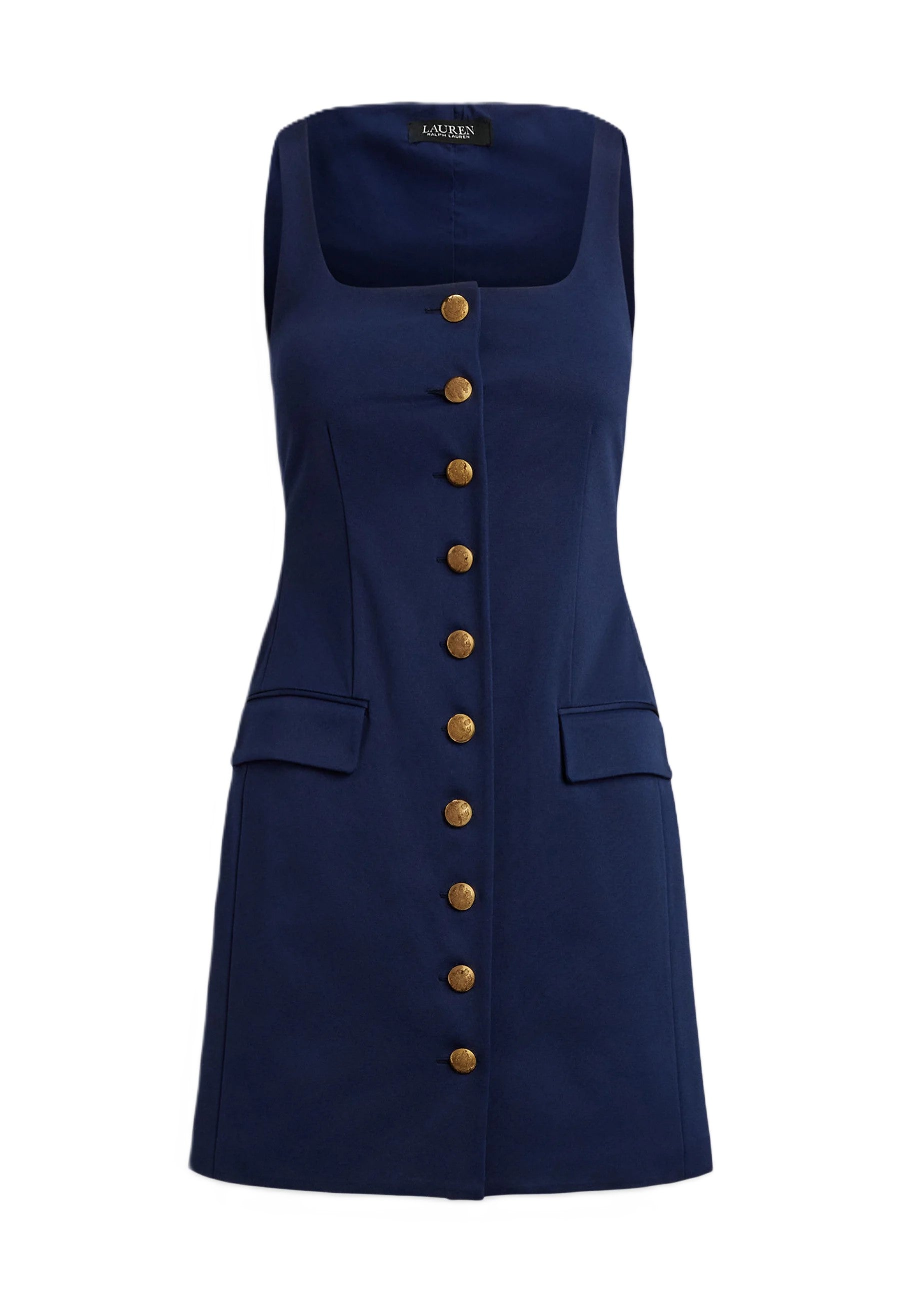 Navy Blue Courie Faille Cocktail Dress