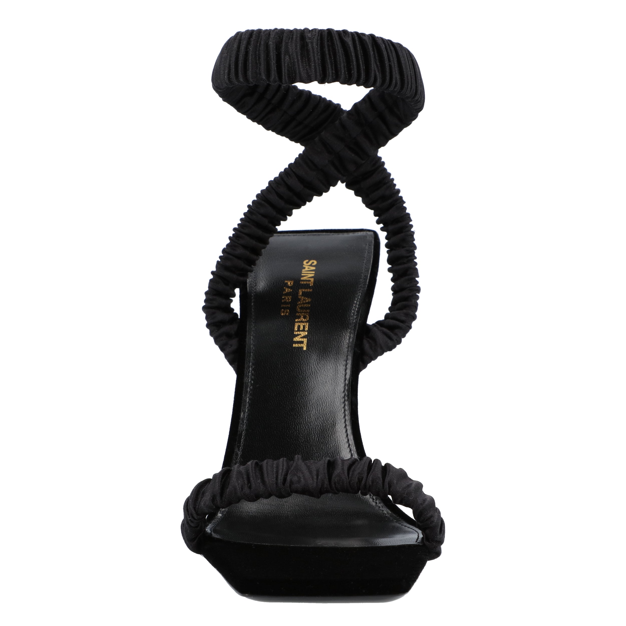 Pam Sandals In Satin Crepe Black