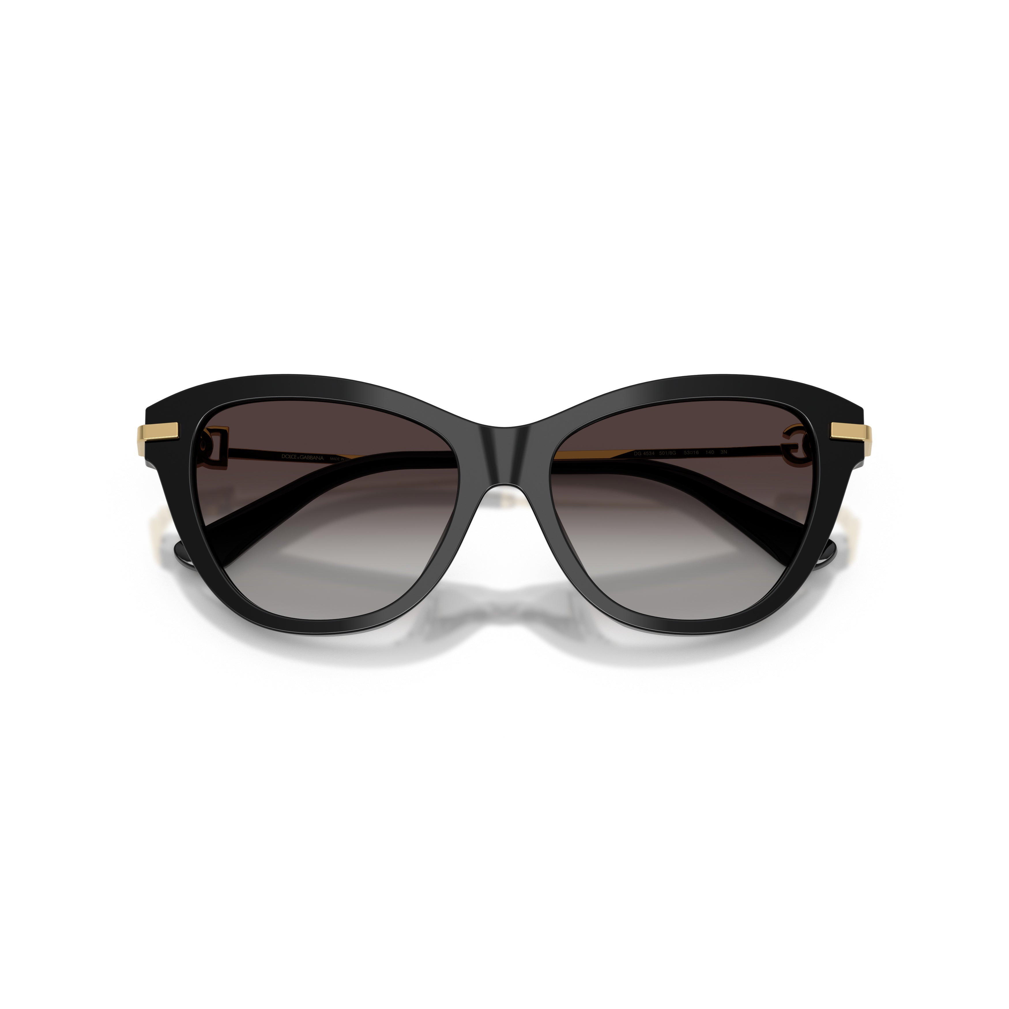 0dg4534 Cat-Eye Sunglasses with Glossy Black Frames