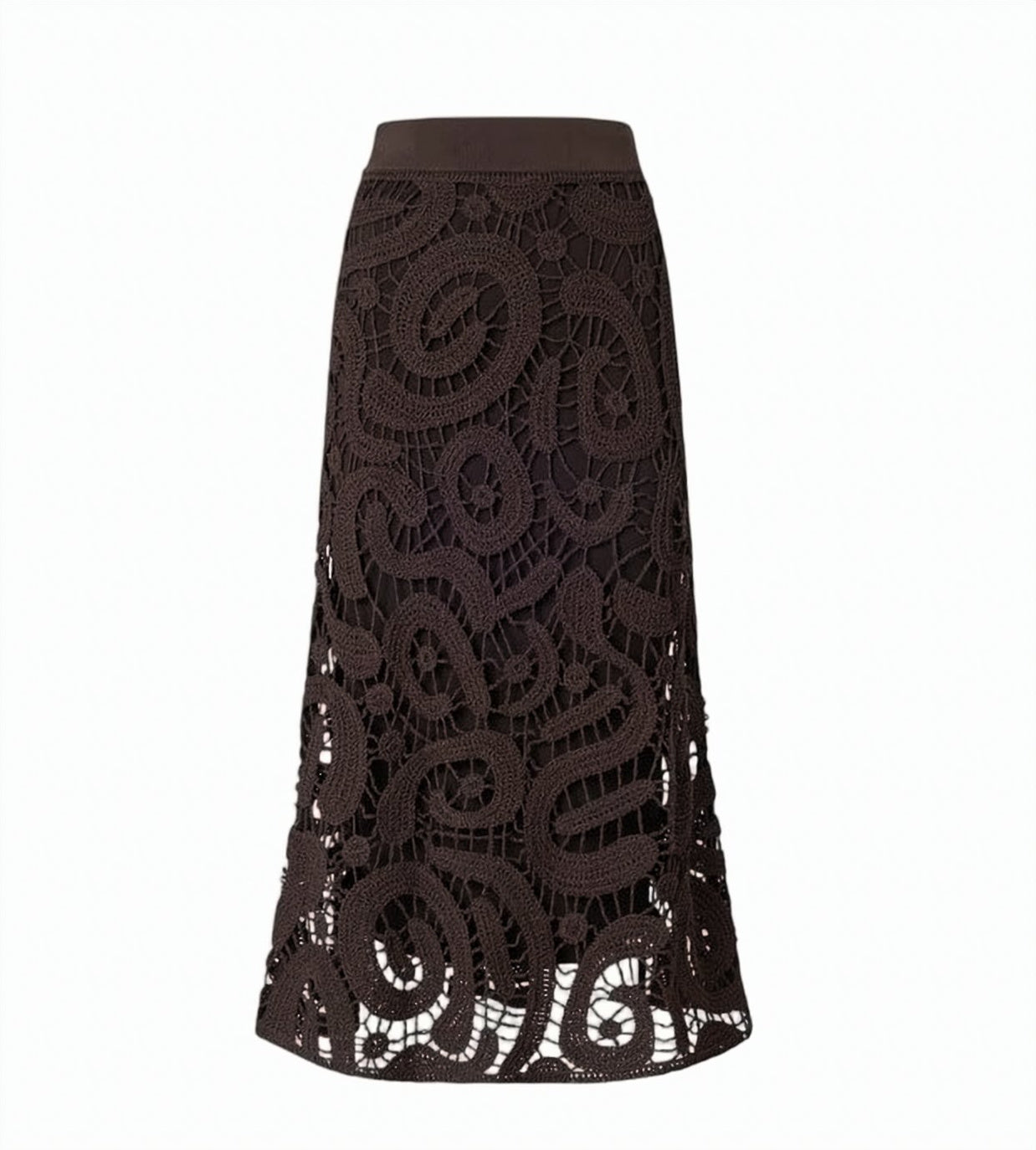 Maestrale Crochet Flared Midi Skirt