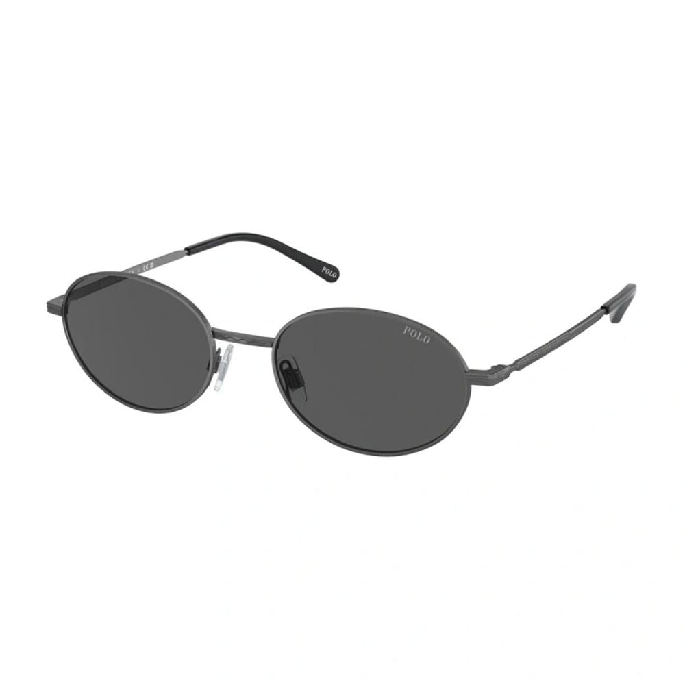 Ph3145 Refined Black Metal Oval Sunglasses