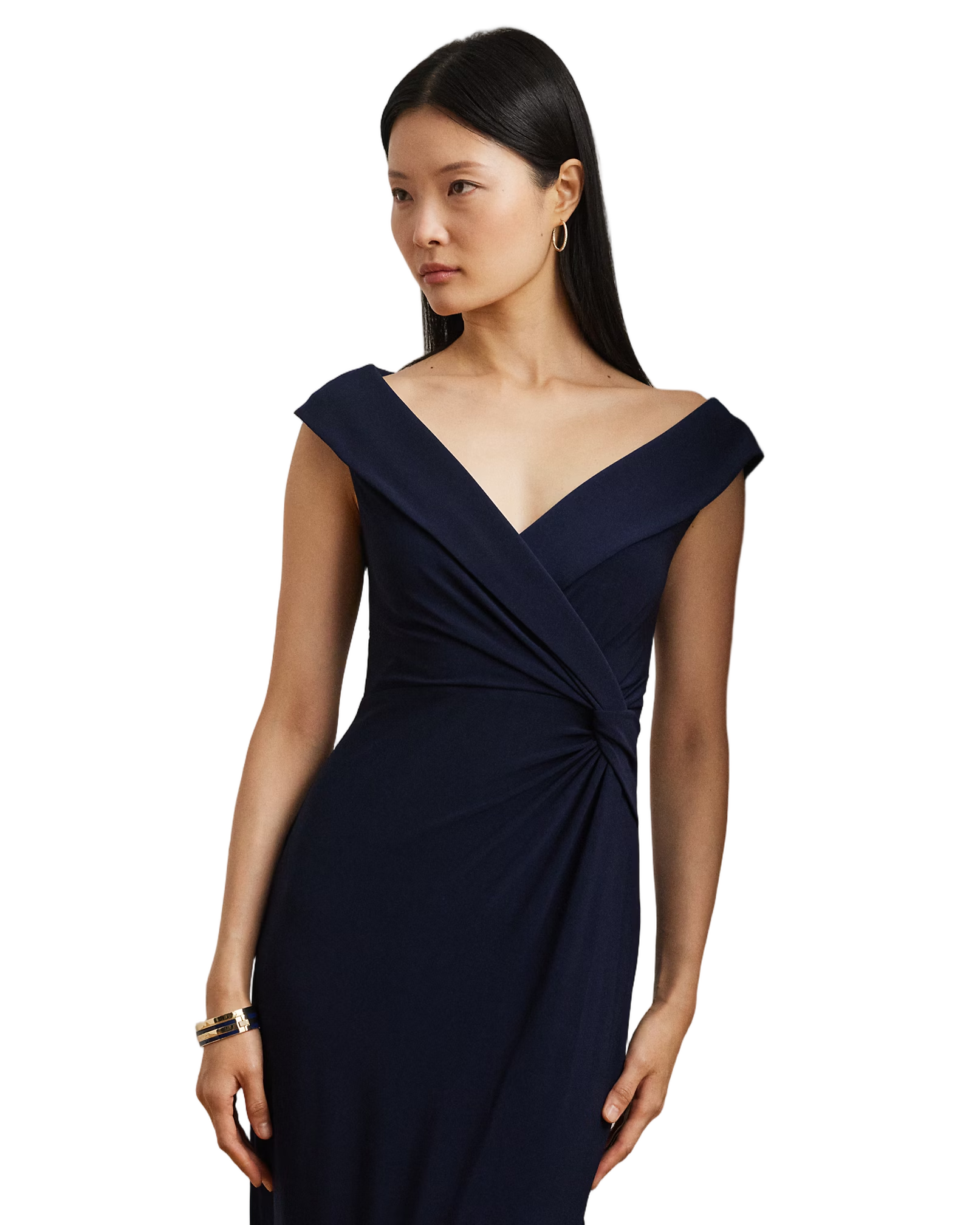 Sleeveless Evening Gown With Side Slit