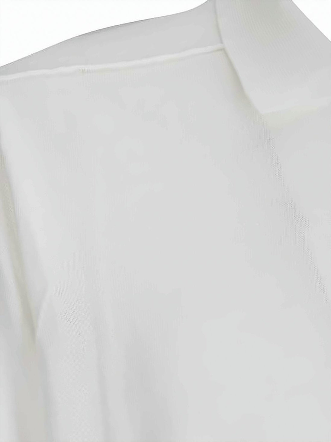 White Polo Shirt with Traditional Collar