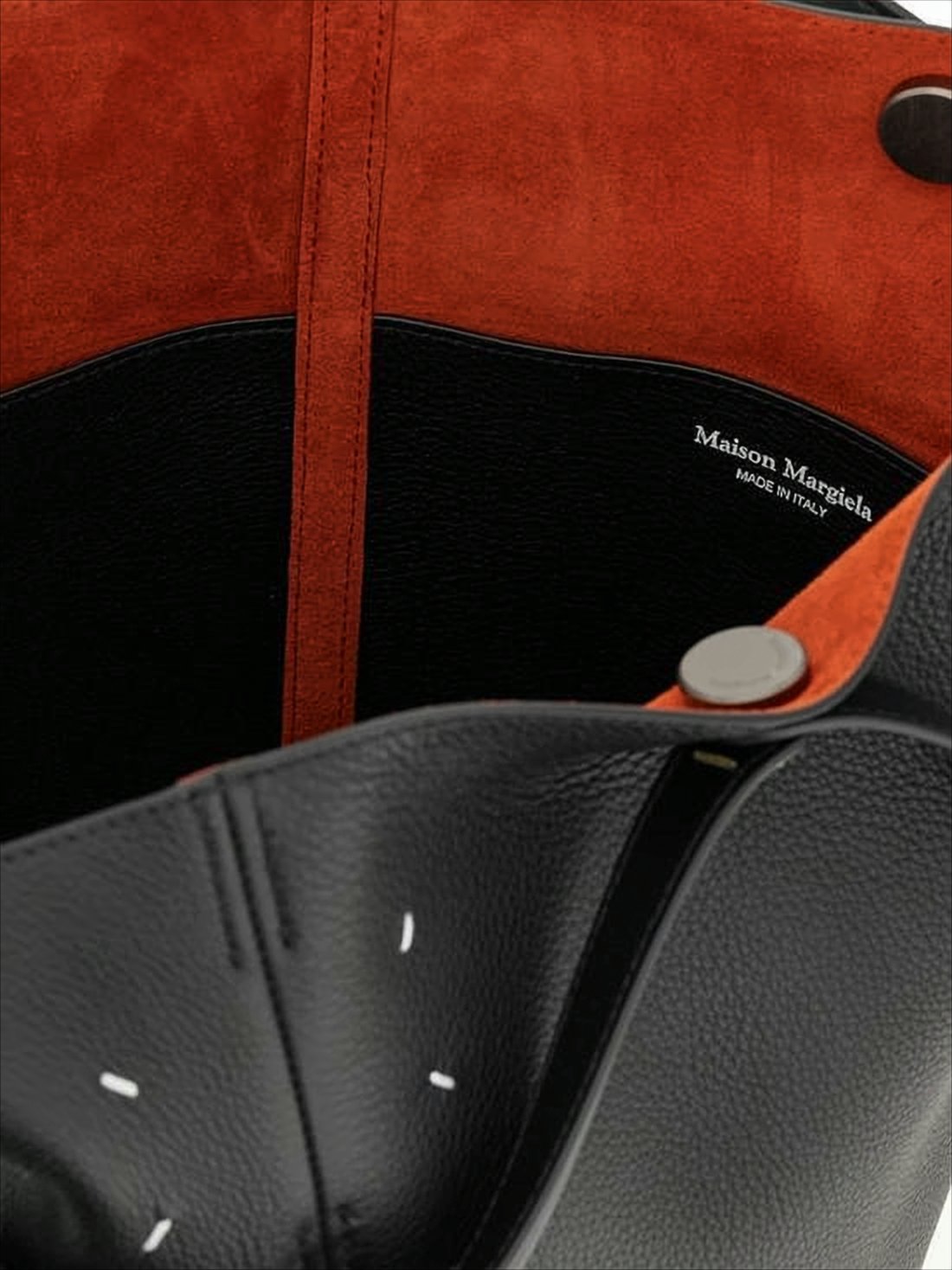 Structured Black Calf Leather Tote Bag