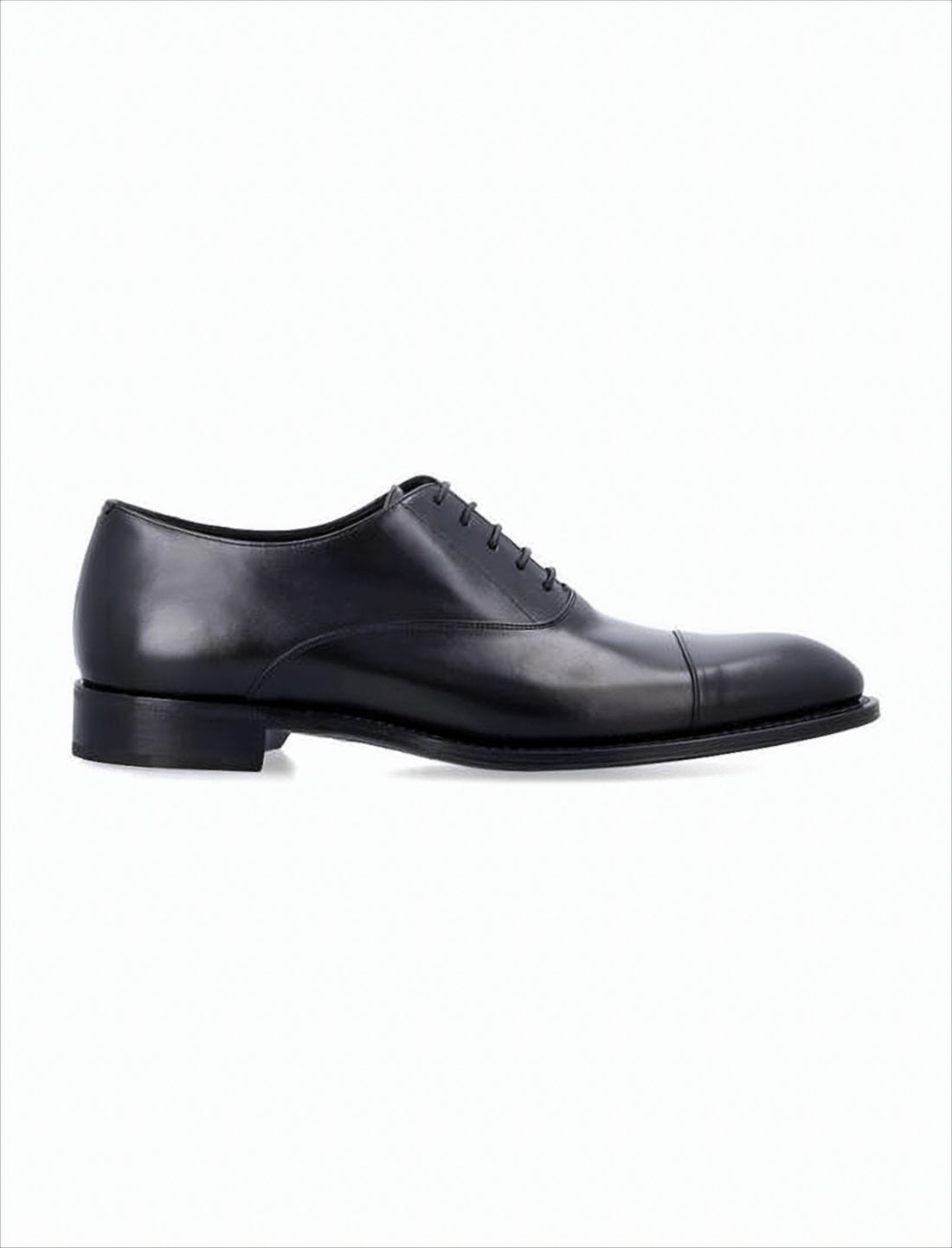 Refined Black Calfskin Oxford Shoes