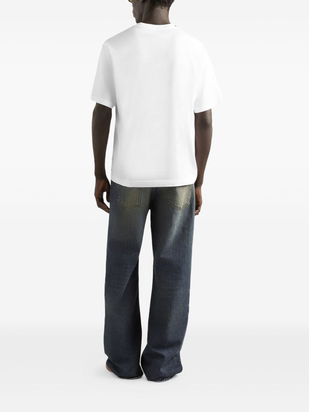 Relaxed Fit White Cotton T-Shirt