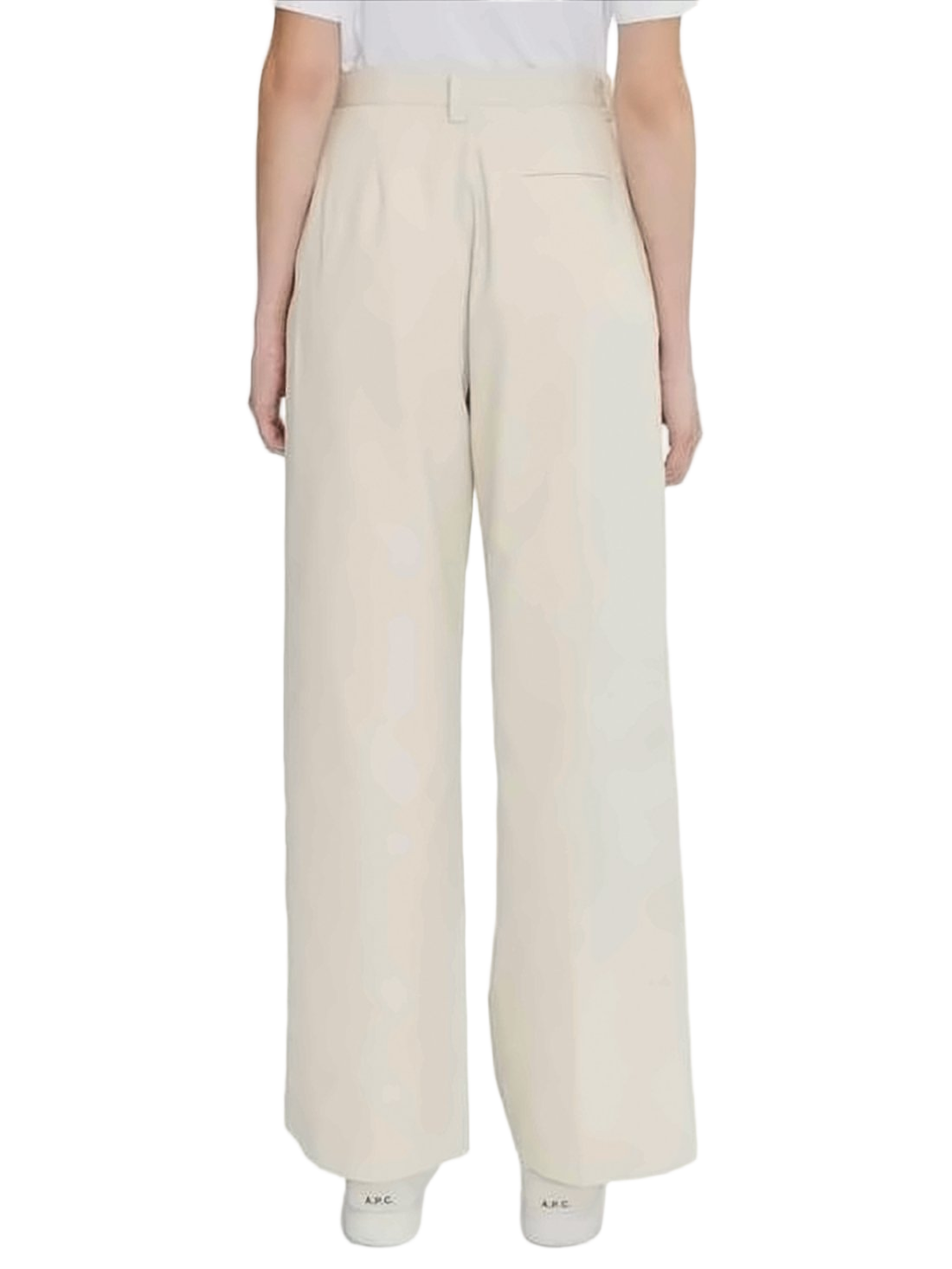High-Waisted Straight Pants with Pleats
