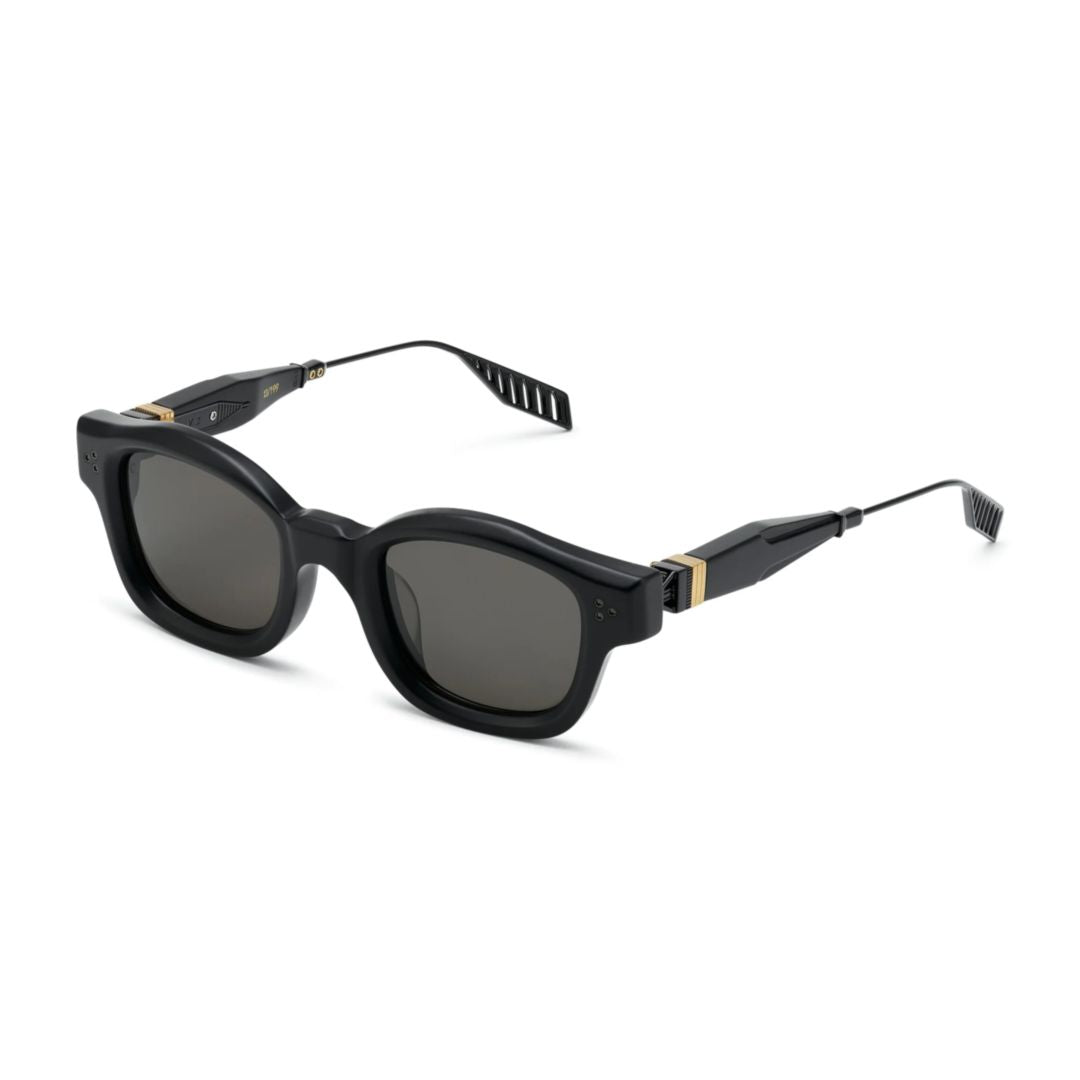 V2 Square-Frame Acetate Sunglasses with Gold Accents