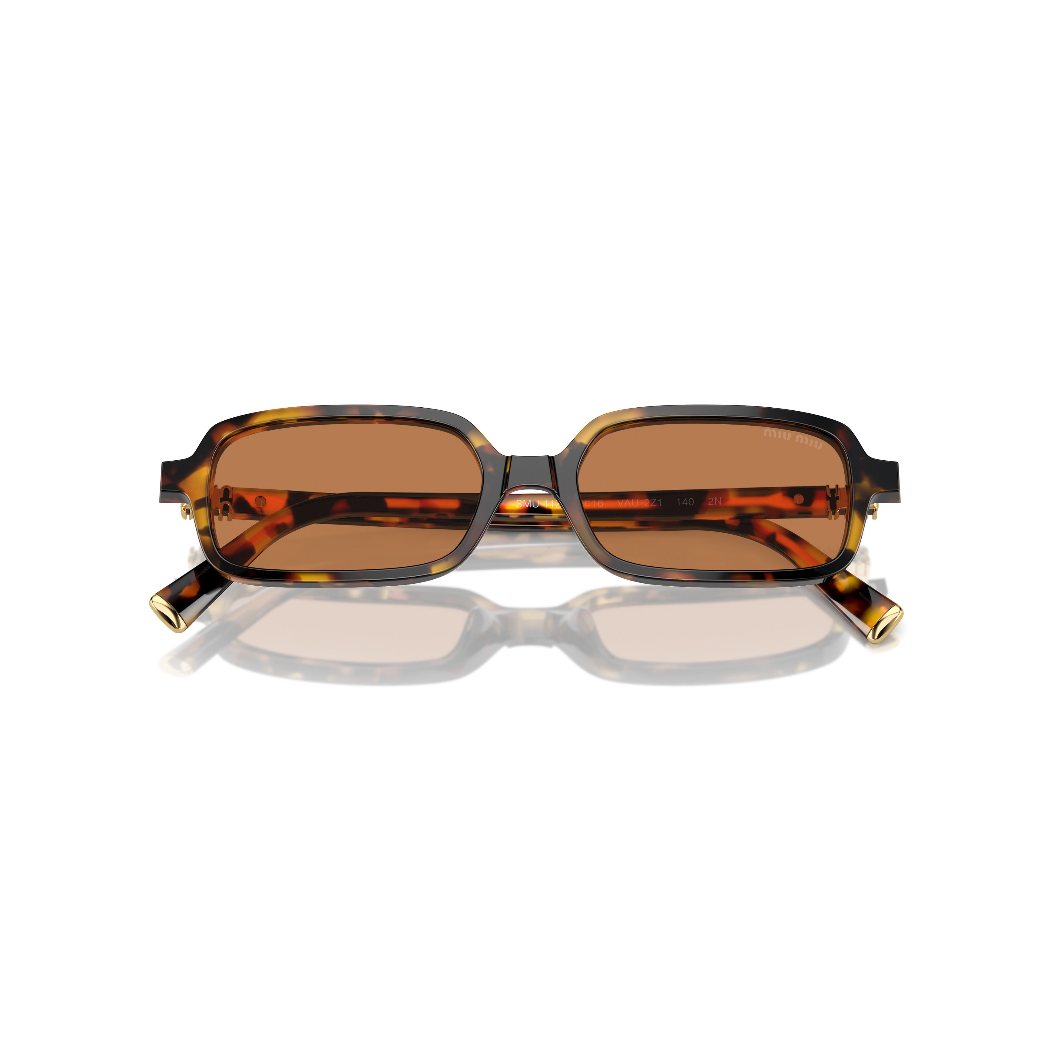 0mu 11zs Rectangular Tortoiseshell Acetate Sunglasses
