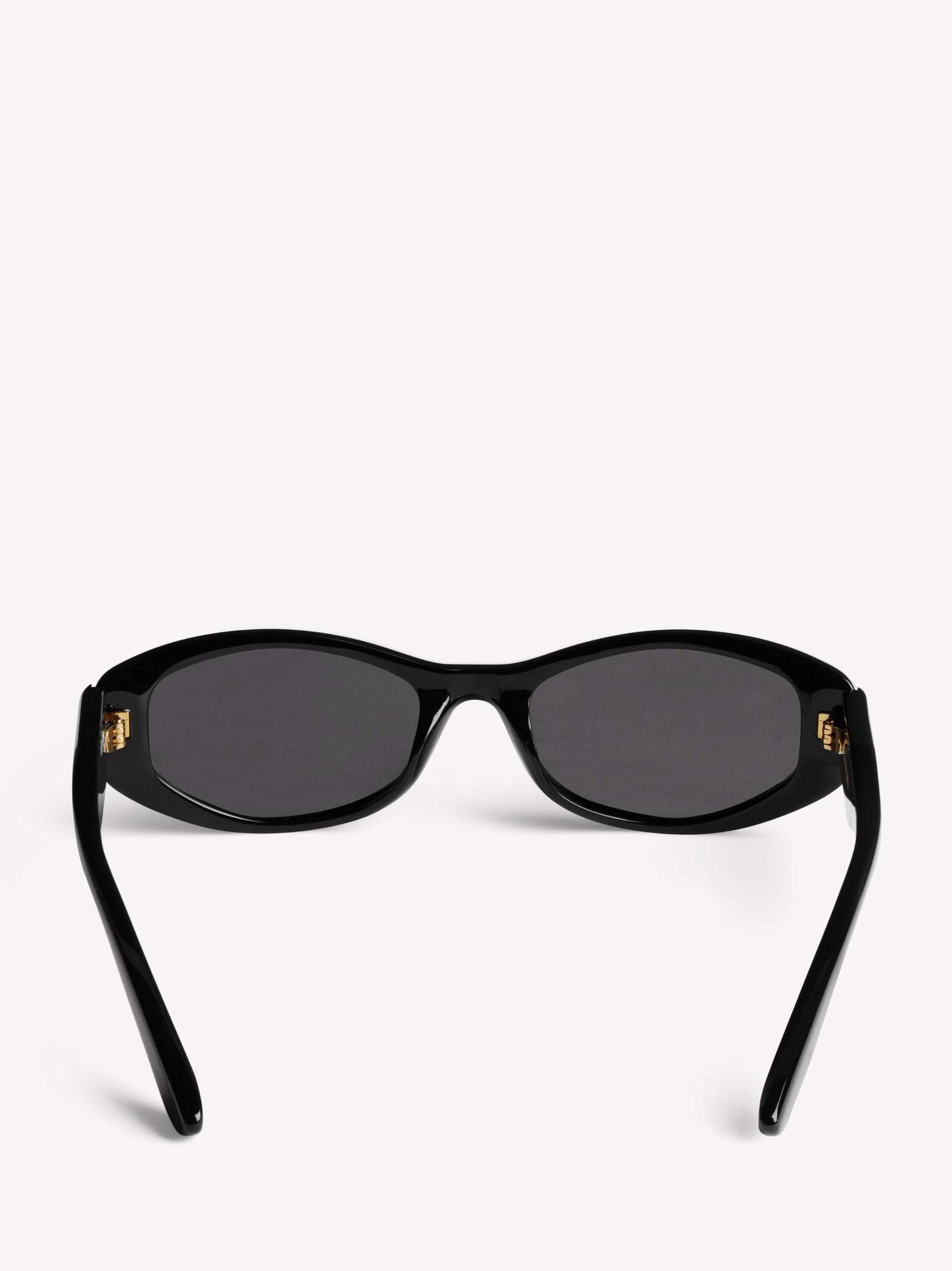 Black Nova Oval Narrow Frame Sunglasses