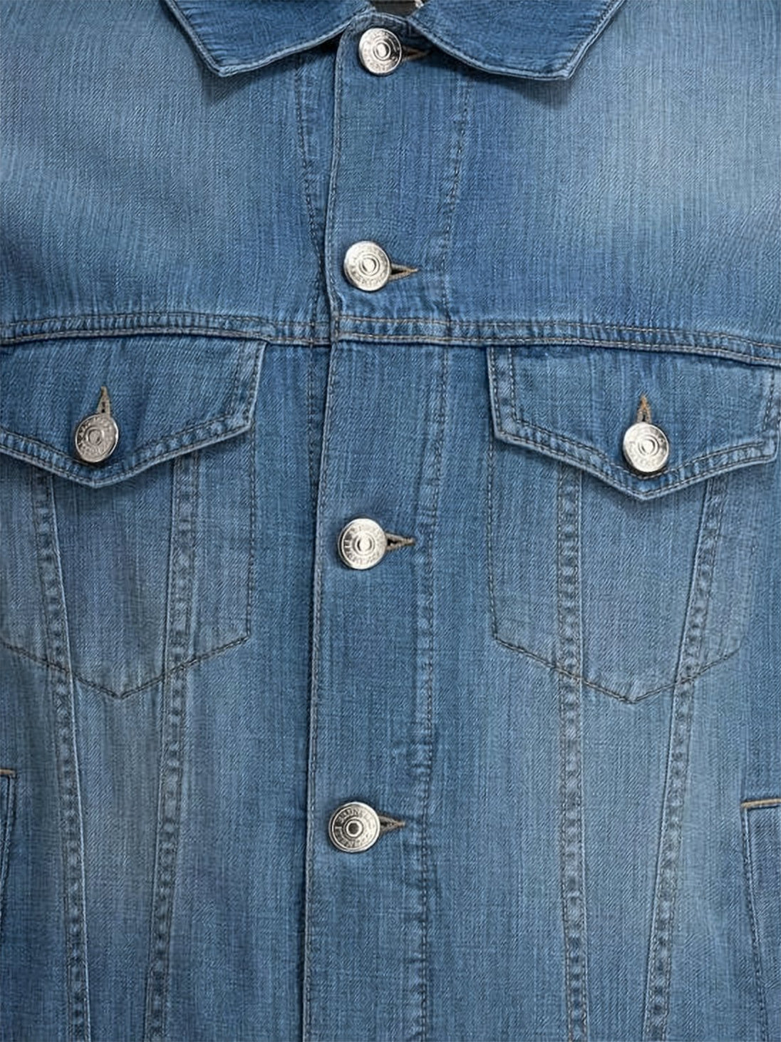 Structured Denim Jacket with Classic Button-Up Design