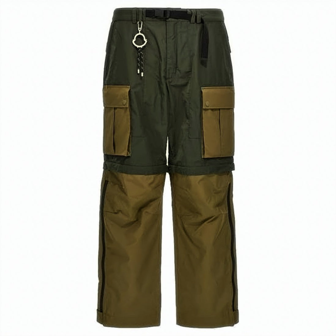 Two-Tone Cargo Pants with Adjustable Belt