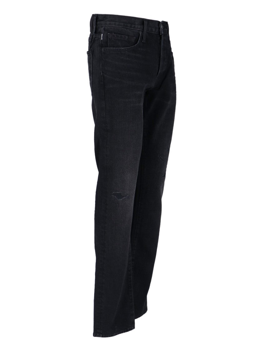 Logo Straight Jeans – Black