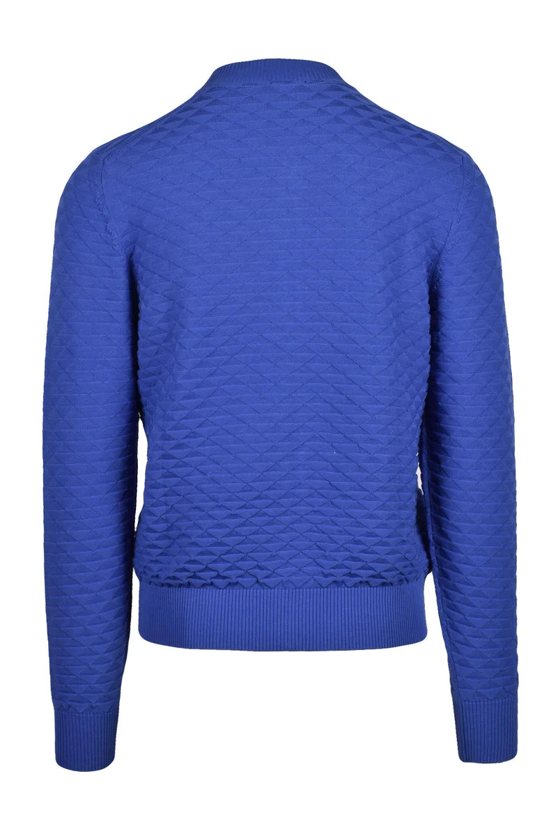 Cotton Zip Cardigan - Blue