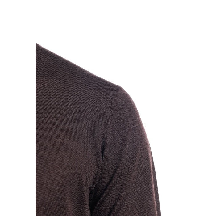 Classic Crew Neck Sweater In Rich Chocolate Tone