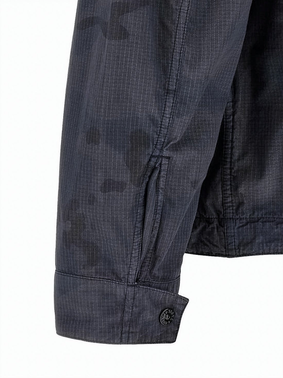 Utility-Enhanced High Collar Jacket with Ripstop Texture